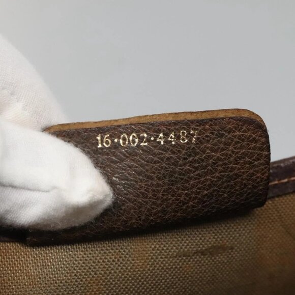 GUCCI GG Supreme Web Sherry Line Tote Bag PVC Beige Gold - Picture 10 of 15